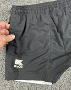 KooGa Rugby Shorts Mens Small Black Pockets Elastic Waist Training Athletic 32
