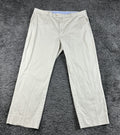Faconnable Mens Chino Pants Flat Front Beige Tan Cotton Stretch Trousers Sz 38