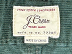 J.Crew Mens 34x32 Green Corduroy Pants 484 Slim Fit Cotton Casual Trousers