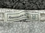 Abercrombie & Fitch Midi Skirt Womens Gray Animal Print Satin Side Slit Sz M