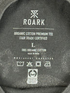 Roark Guide Works Skull Mens Large L Black Short Sleeve Graphic T Shirt Tee