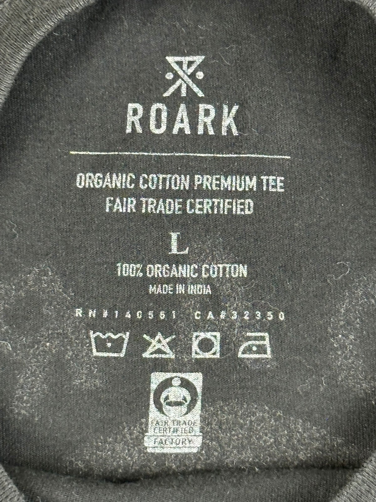 Roark Guide Works Skull Mens Large L Black Short Sleeve Graphic T Shirt Tee