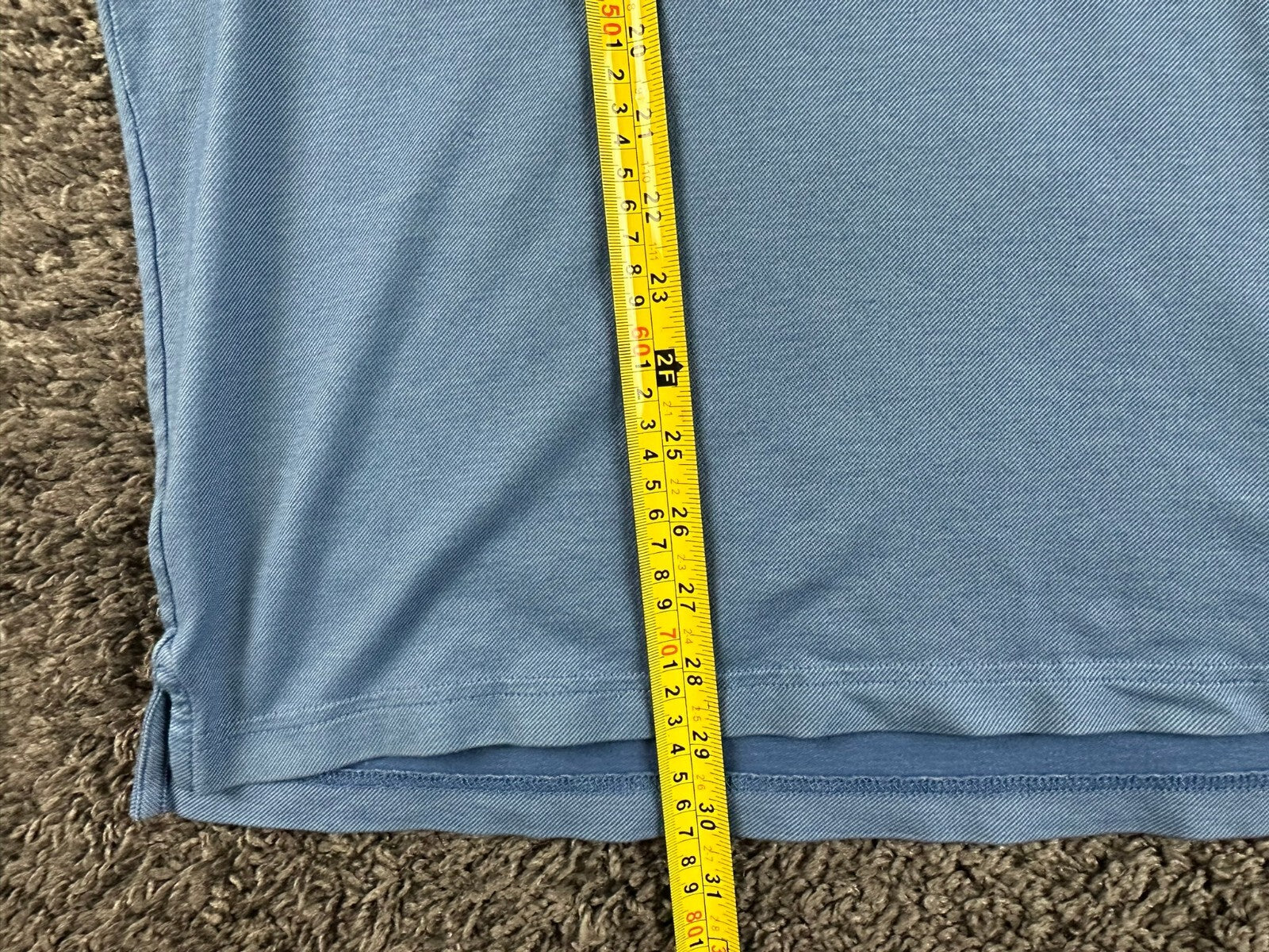 TravisMathew Polo Shirt Men Blue Pima Cotton Stretch Cranwell Golf Resort Sz L