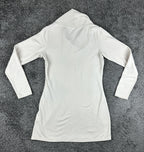 Lolë Womens L White Call Me Cowl Neck Pocket Sweatshirt Tunic Dress