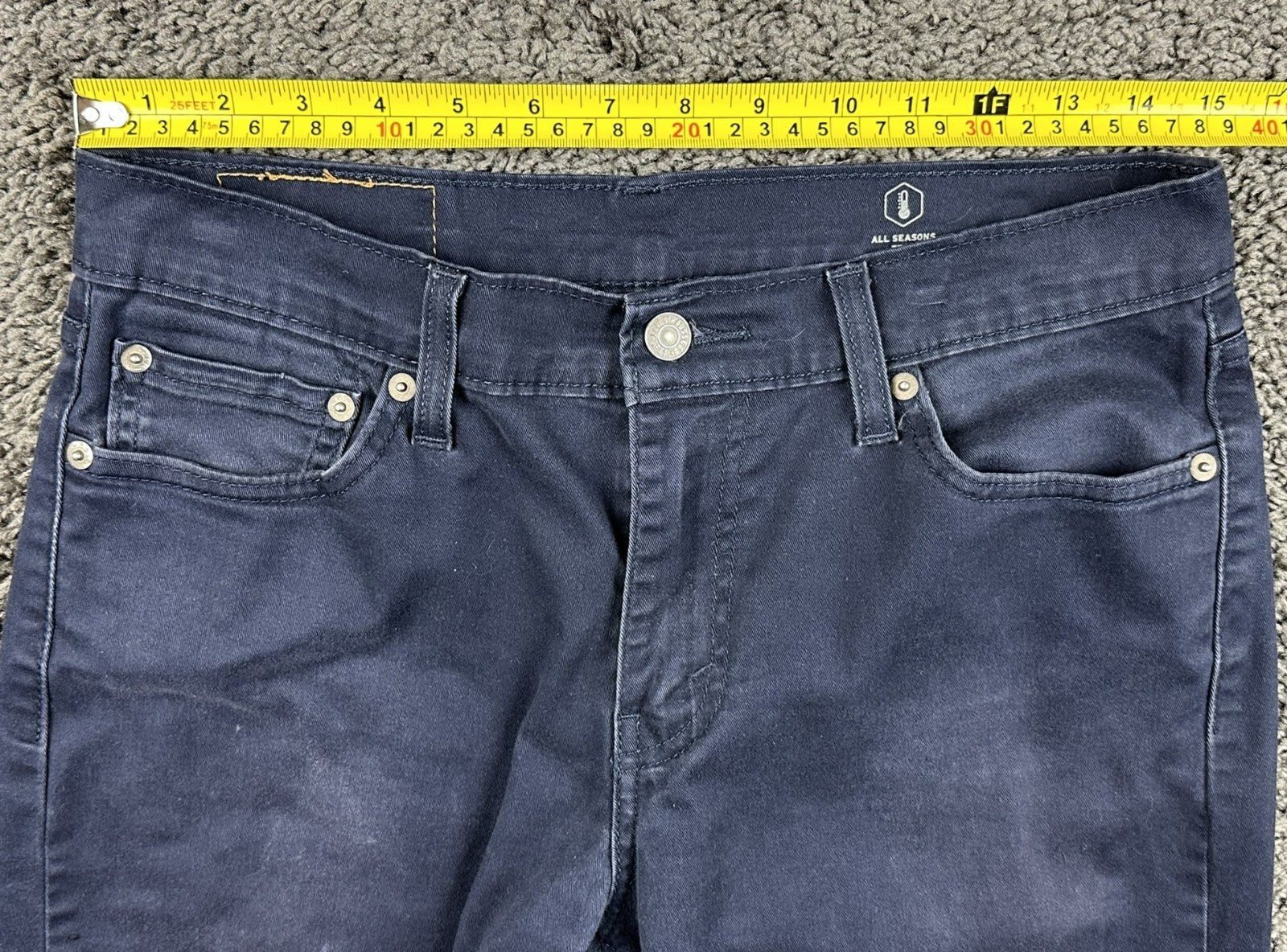 Levis 511 Mens Slim Fit All Seasons Tech Stretch Pants Navy Blue Chino Sz 30x32