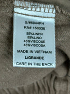 Love Tree Linen Blend Pants Womens Brown Wide Leg Drawstring Casual Beach Sz L