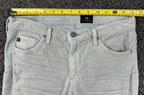 AG Adriano Goldschmied The Prima Ankle Corduroy Pants  Gray Slim Women Size 28R