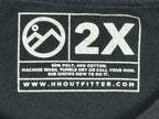 STLHD H&H Outfitters Camo Fish Logo T-Shirt Mens Black Fishing Graphic Sz 2XL