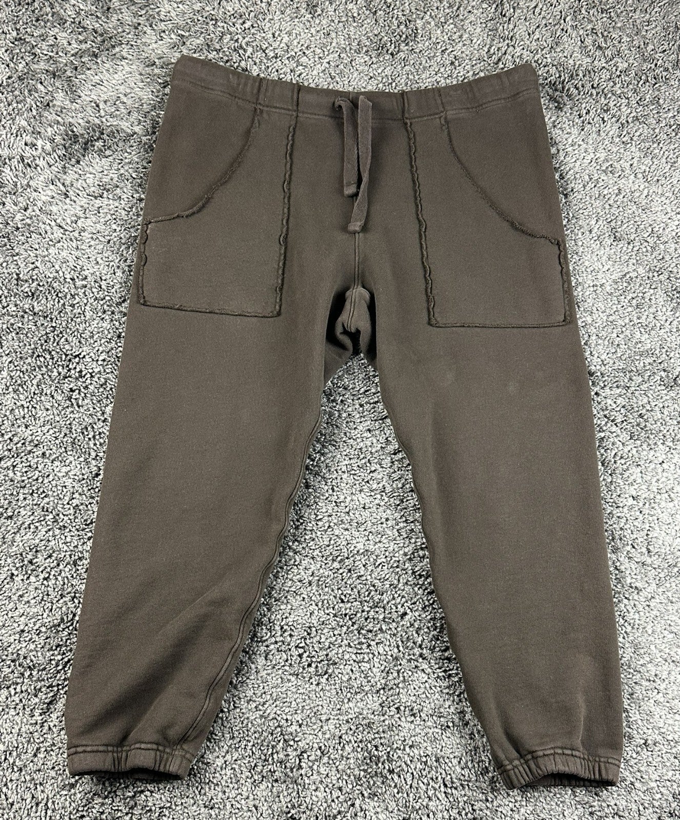 Frank & Eileen Tee Lab Eamon Triple Fleece Jogger Sweatpants Brown Large