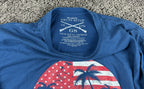 Grunt Style Uncle Sam's Beach Resorts T-Shirt Men Blue Patriotic Flag Tee Sz XL