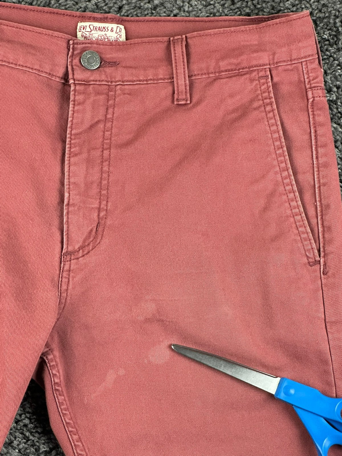 Levi’s 511 Hybrid Slim Fit Pants Men’s Red Brick Twill Straight Leg 30x32