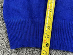 Shelton Vintage Womens Blue Angora Rabbit Hair Blend Sweater Fuzzy Crewneck L
