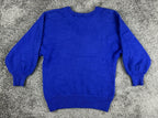 Shelton Vintage Womens Blue Angora Rabbit Hair Blend Sweater Fuzzy Crewneck L