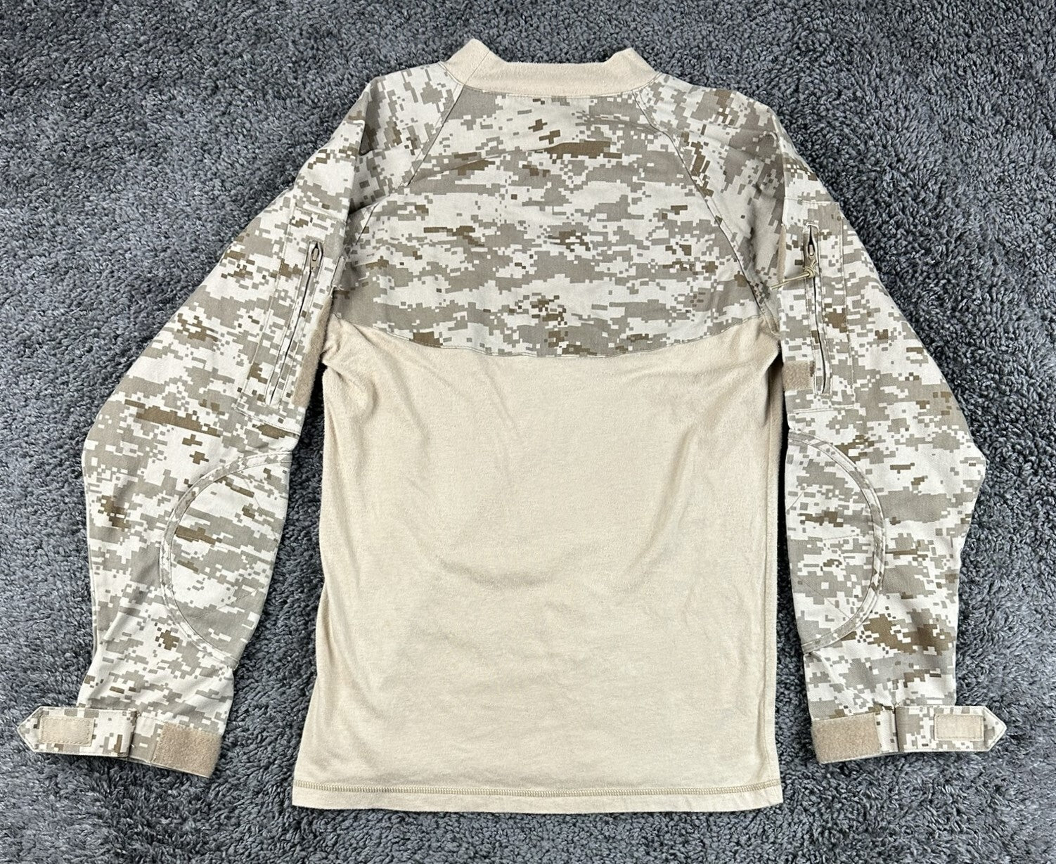 Rothco Desert Digital Camo Tactical Combat Shirt Men's Military Zip Pockets Sz S