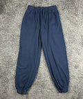 Garage Women's Small S Fleece Joggers Sweatpants Navy Blue Elastic Cinch Hem