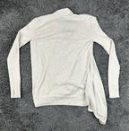 AllSaints Womens Size S Drina 100% Merino Wool Beige Asymmetric Zip Cardigan Top