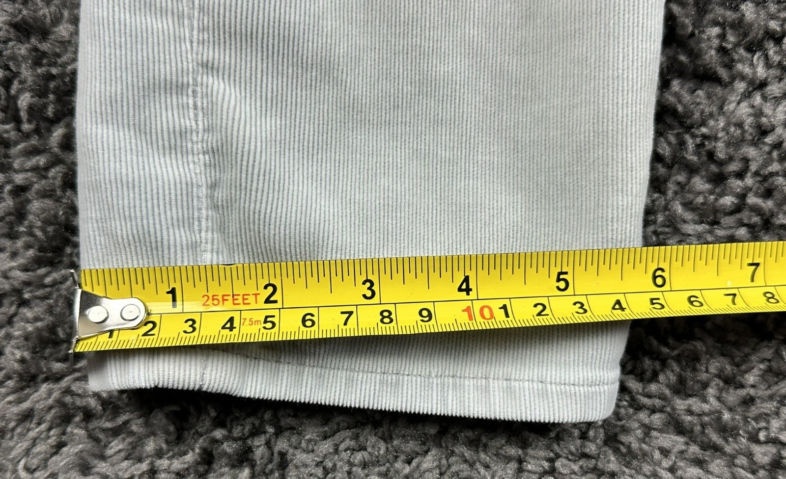 AG Adriano Goldschmied The Prima Ankle Corduroy Pants  Gray Slim Women Size 28R