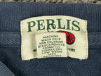 Perlis New Orleans Crawfish Polo Shirt Mens Navy Blue Peruvian Pima Cotton Sz M