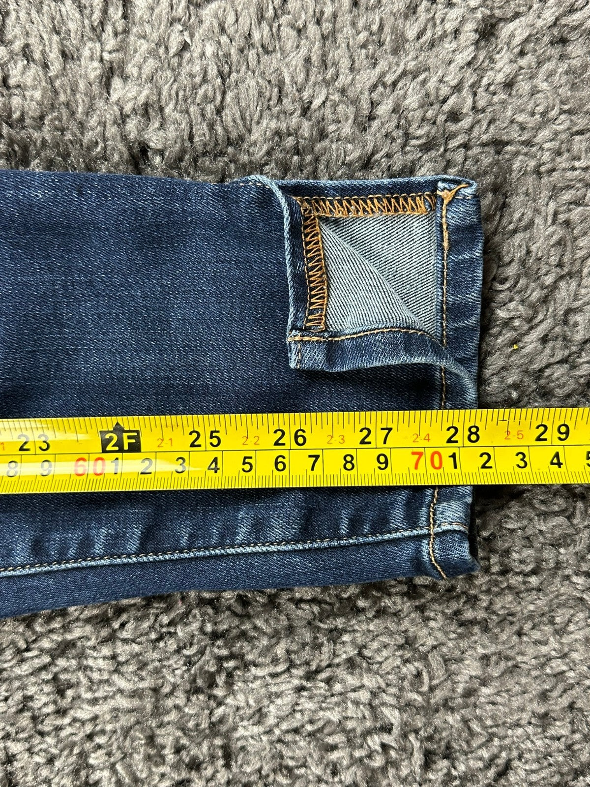 FRAME Womens 29 Le High Skinny Jeans Copa Wash Split Hem Blue Denim USA