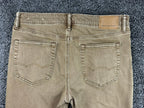 American Eagle Mens AirFlex+ Jeans Tan Brown Slim Straight Stretch Denim 32x32