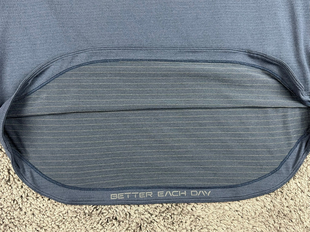 Lululemon Mens L Drysense Training Half Zip Pullover Navy Blue