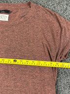 prAna Foundation Short Sleeve Cap Sleeve T Shirt Womens Medium M Pink Heathered