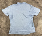 Hurley Mens XXL Polo Shirt Blue Heathered Short Sleeve Casual Cotton Blend Top