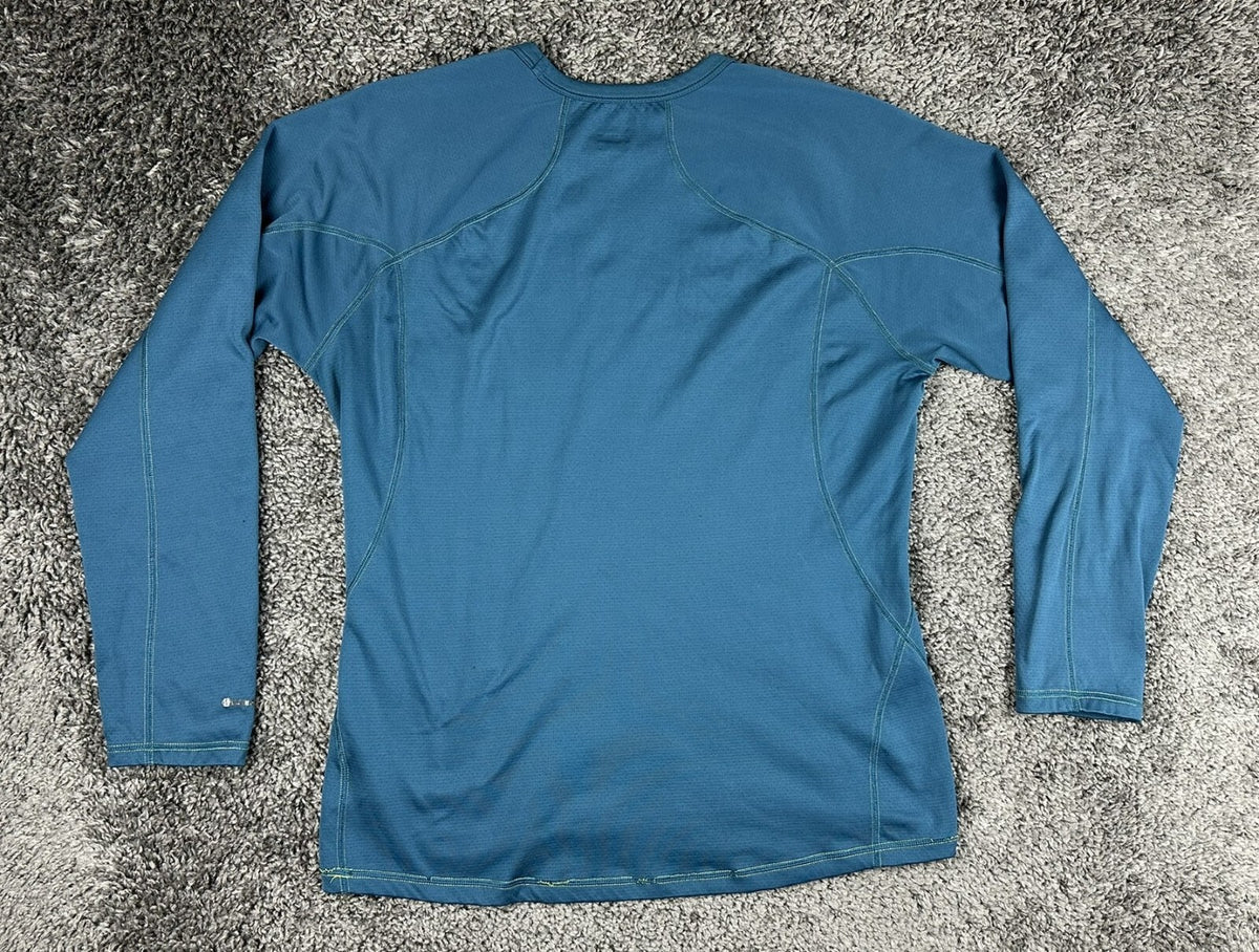 The North Face Men's Large L Long Sleeve Athletic Shirt Blue Teal