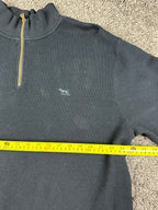 Rodd & Gunn Mens 2XL Black 100% Australian Cotton 1/4 Zip Pullover Sweater