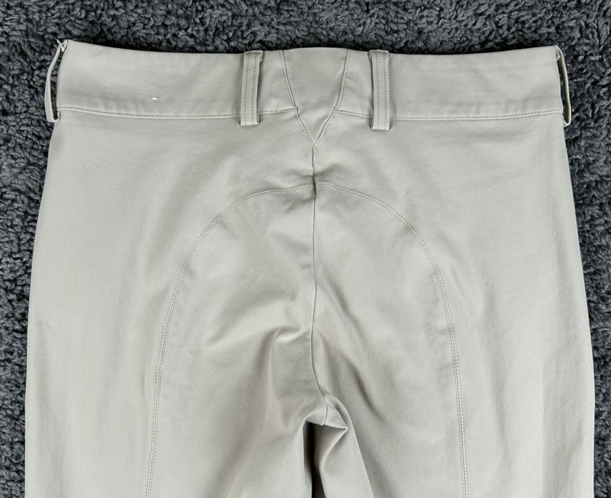 Ariat Womens 28L Beige Olympia Pro Series Knee Patch Riding Breeches