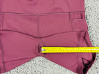 Athleta Womens M Cranberry Red Salutation Stash Pocket II 7" Short Powervita