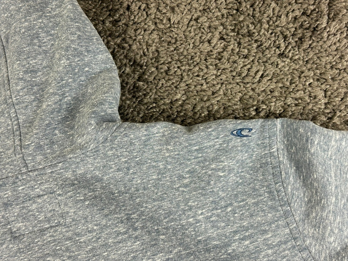 O'Neill Mens XL Full Zip Hoodie Blue Heathered Fleece Sweatshirt Jacket Surf