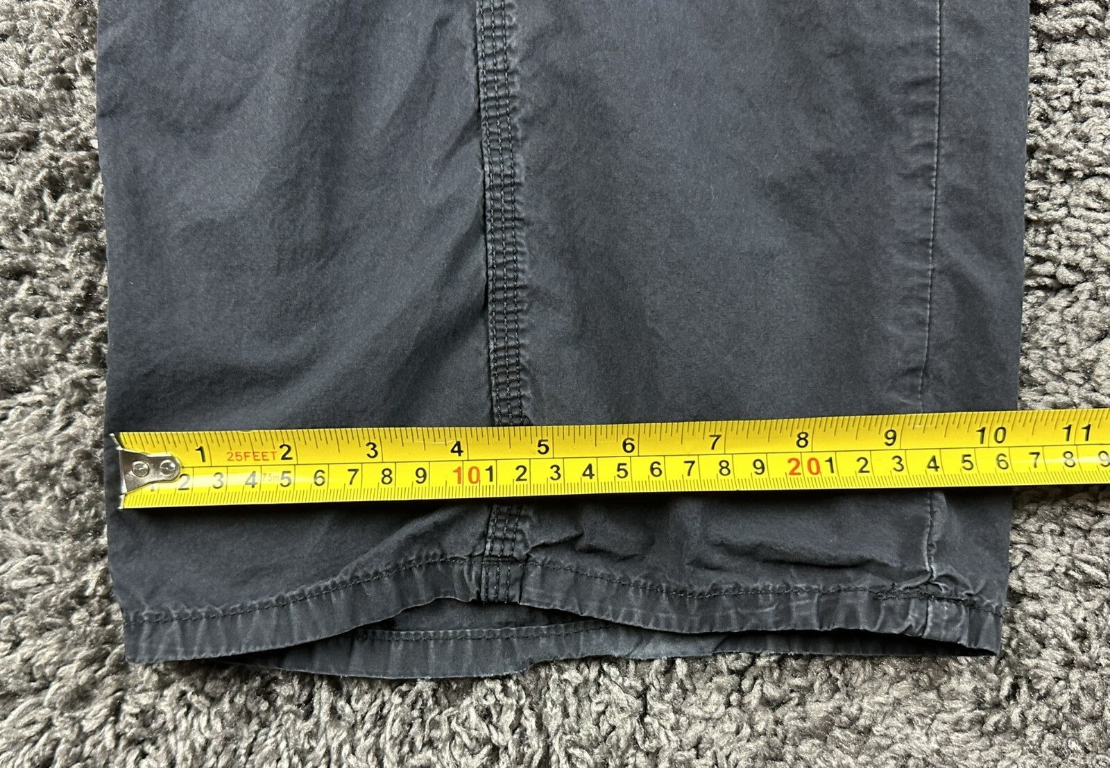 Zara Mens Wide Leg Cargo Pants Baggy Multi Pocket Washed Gray Black Size M