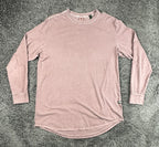 G-Star RAW Lash Men's Extra Large XL Long Sleeve T-Shirt Mauve Curved Hem