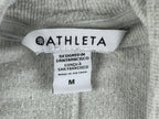 Athleta Pranayama II Wrap Cardigan Womens M Gray Heather Open Front Thumbholes M