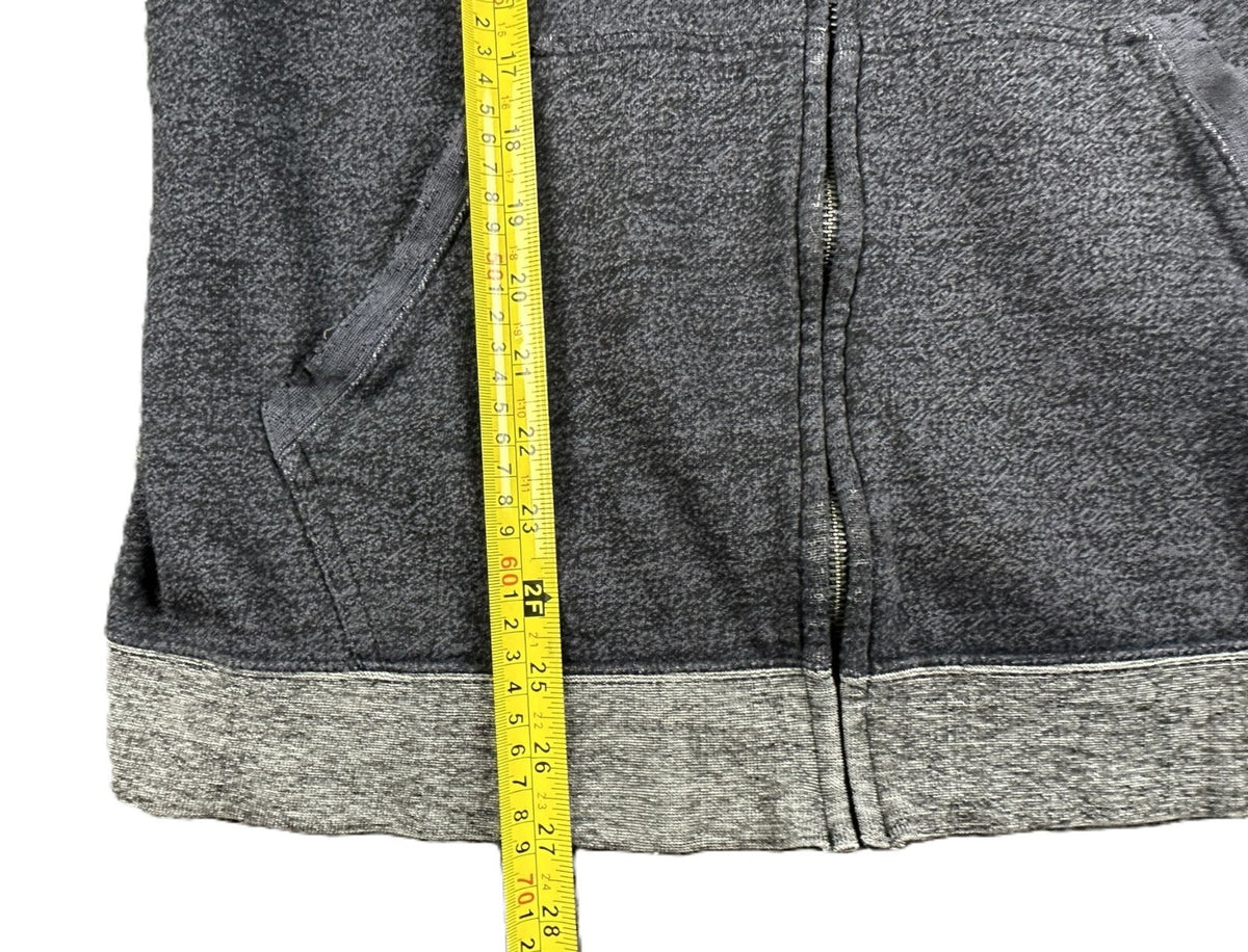 O'Neill Hoodie Mens Large Gray Full Zip Raglan Fleece Sweatshirt