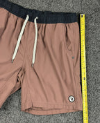 Vuori Mens Kore Shorts L Lined Terracotta Clay Dotted Waistband Athletic Run