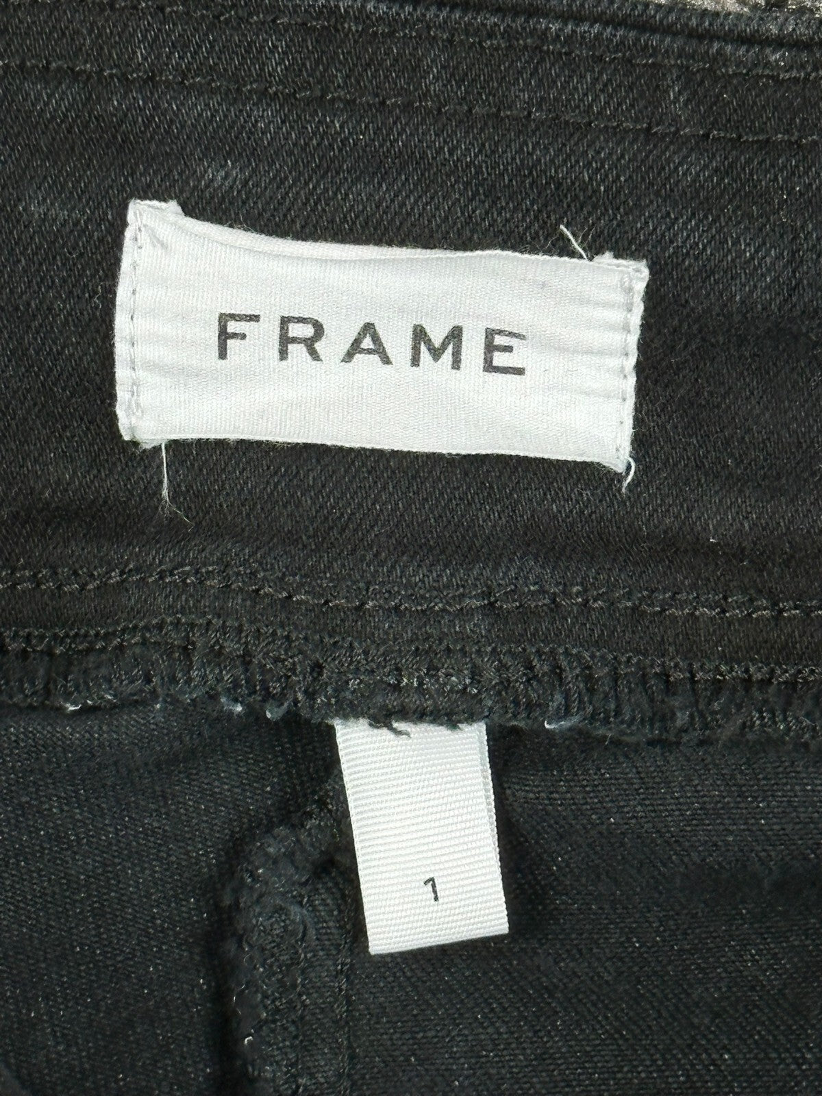 FRAME The Jetset Flare Womens Black High Rise Pull On Stretch Jeans  Size 1