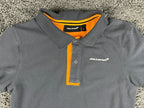 McLaren Racing Mens XS Grey Orange Polo Shirt Formula 1 F1 Team Fanwear