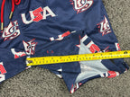Baseballism x USA Baseball  Mesh Athletic Shorts Navy Blue Large Pockets NWT