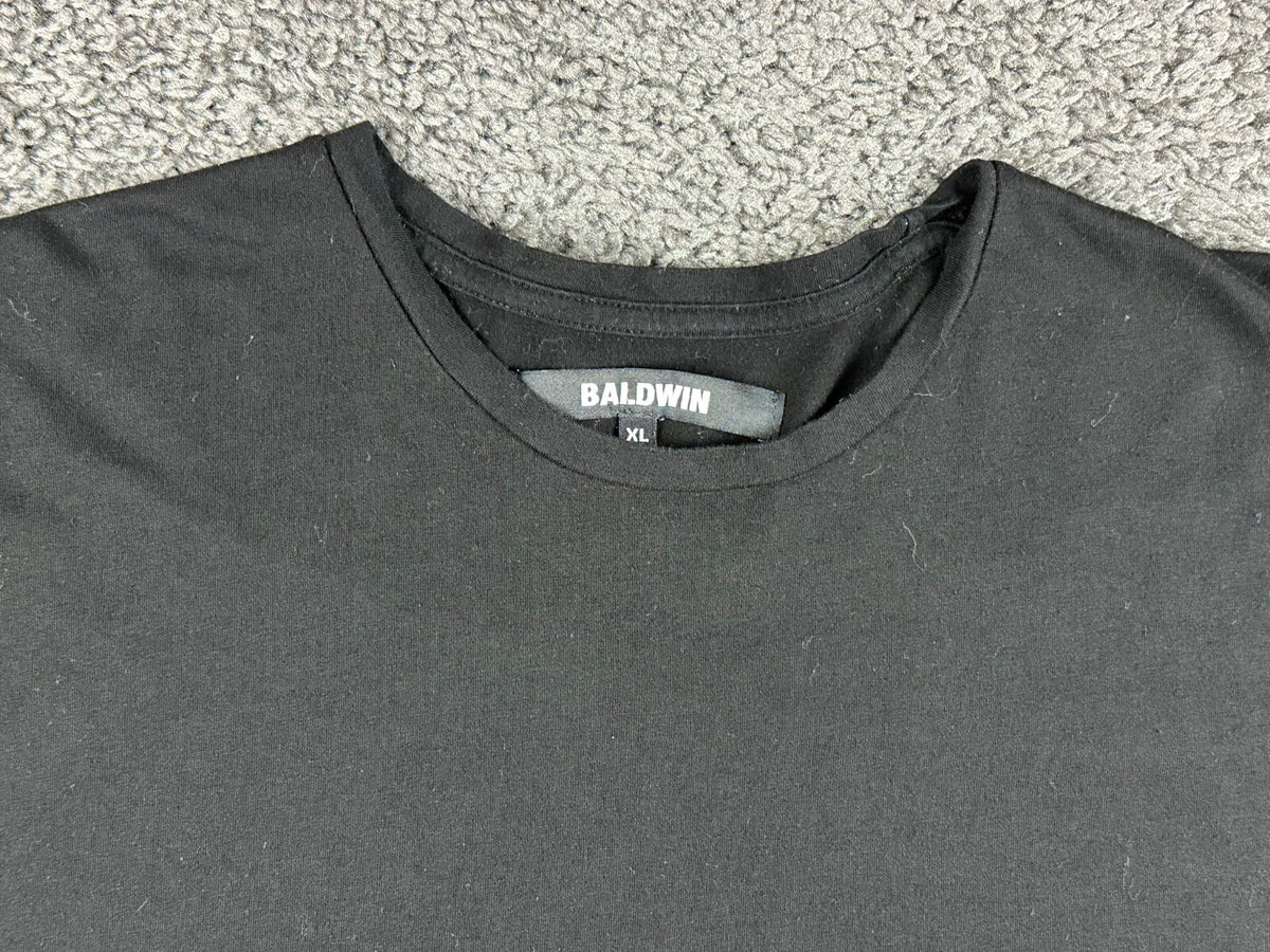 Baldwin Mens XL Black Modal Cotton Short Sleeve Pocket T-Shirt USA