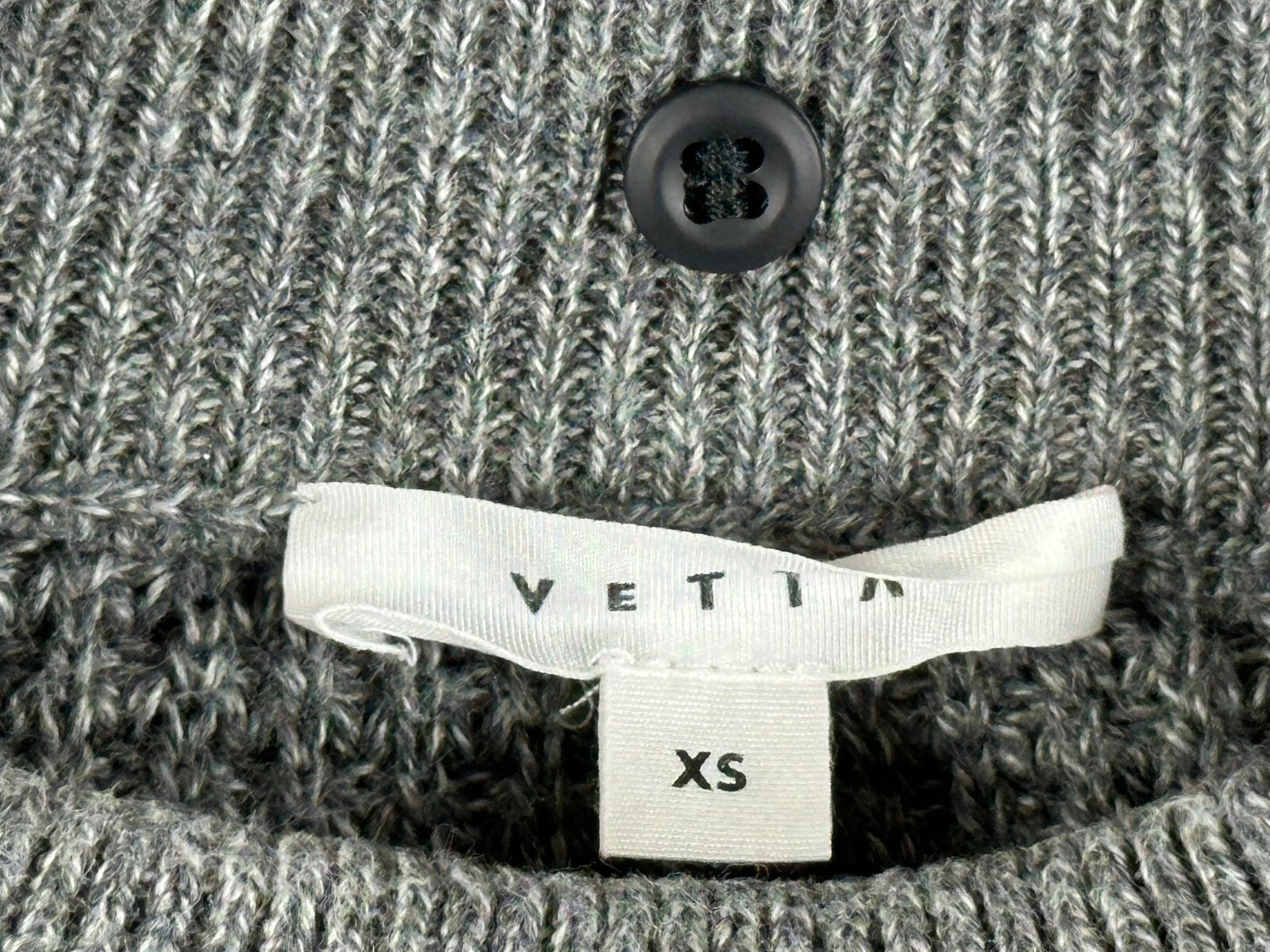 VETTA Capsule Organic Cotton Waffle Knit Crewneck Sweater Size XS Luxury