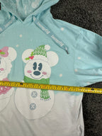 Disney Loungefly Snowman Hoodie Unisex Mickey Minnie Donald Daisy Christmas Sz L