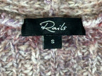 Rails Josie Space Dye Cardigan Sweater Womens S Amethyst V Neck Chunky Knit Soft
