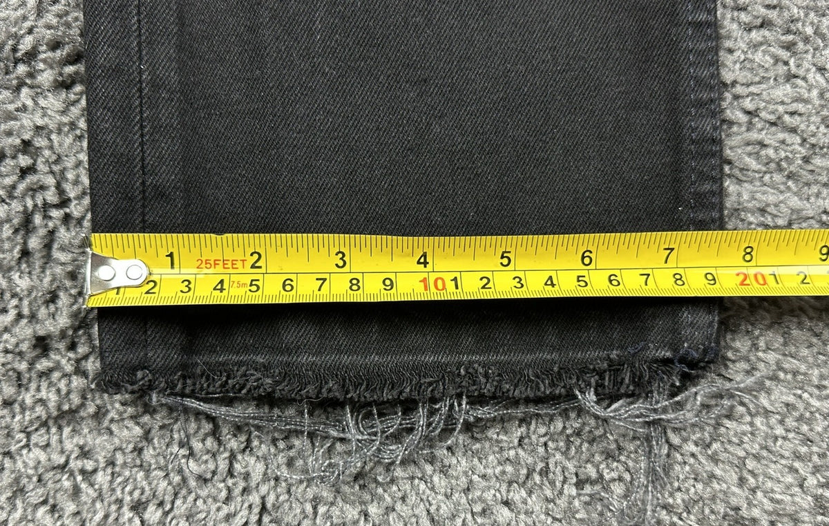 Vintage Levis 505 Jeans Mens 34x30 Black Made In USA Painted Distressed Grunge