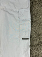 Alexander Wang Womens M High-Waisted Cotton Cargo Pants Light Blue