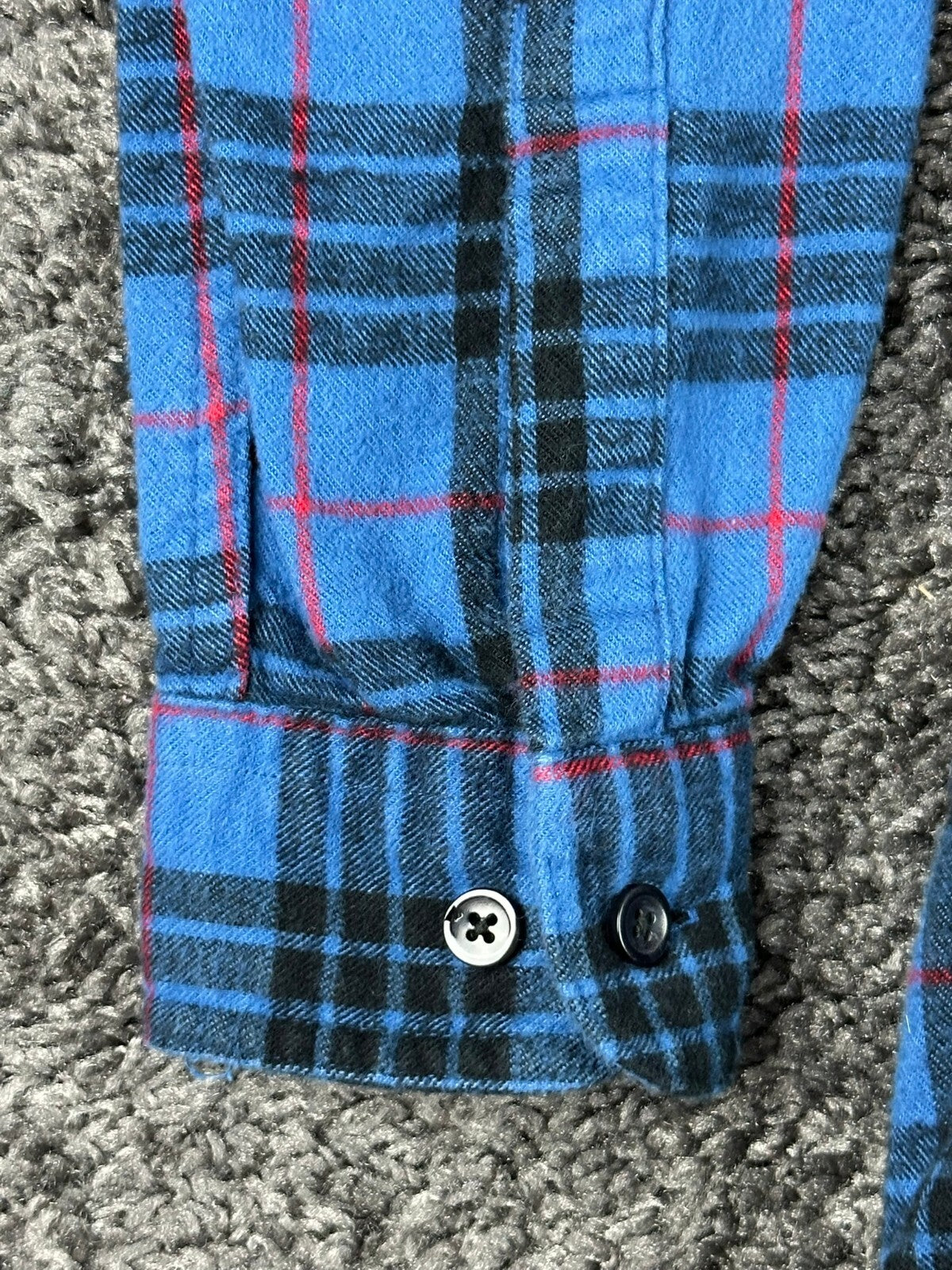 LL Bean Mens Scotch Plaid Flannel Shirt Slightly Fitted Blue Cotton Sz Medium