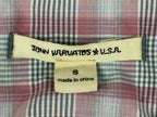 John Varvatos USA Men's Plaid Cotton Short Sleeve Button Down Shirt Small