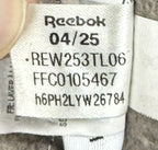 Reebok Mens XXL Light Grey Center Logo Oversized Pullover Hoodie
