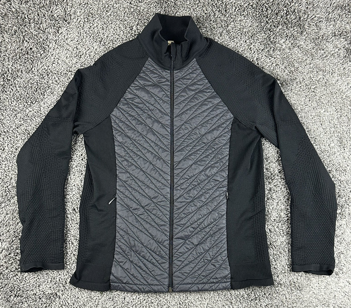 Athleta Womens XL Flurry Force Insulated PrimaLoft Jacket 2.0 Black Full Zip